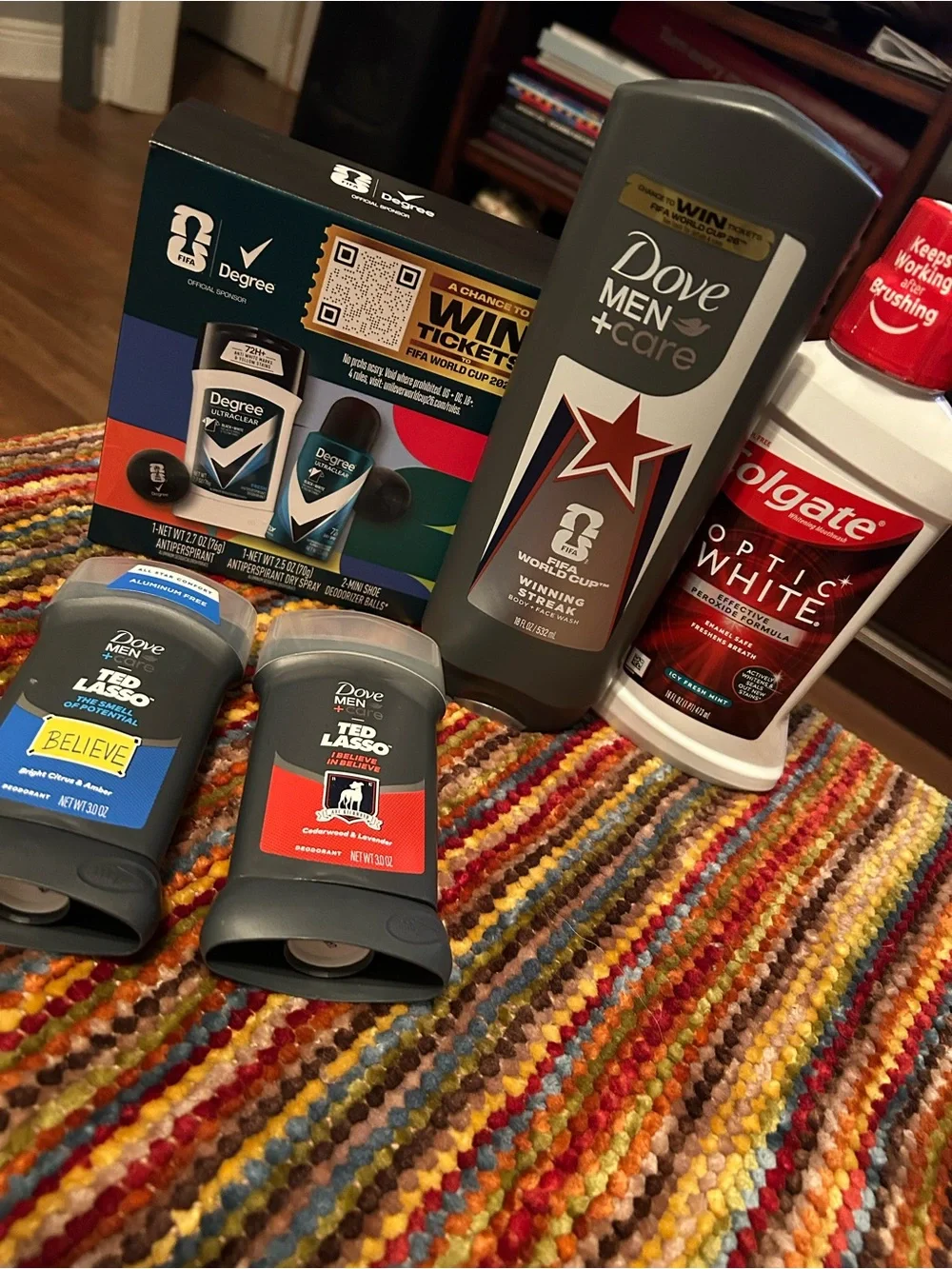 Dove Men+Care Ted Lasso personal care bundle of 5 new items Degree set